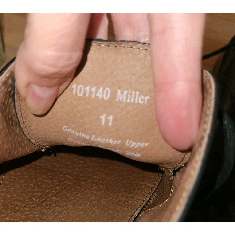 Aston Grey Miller Men Derby Brogue Dress Shoes Black Leather Size‎ 11